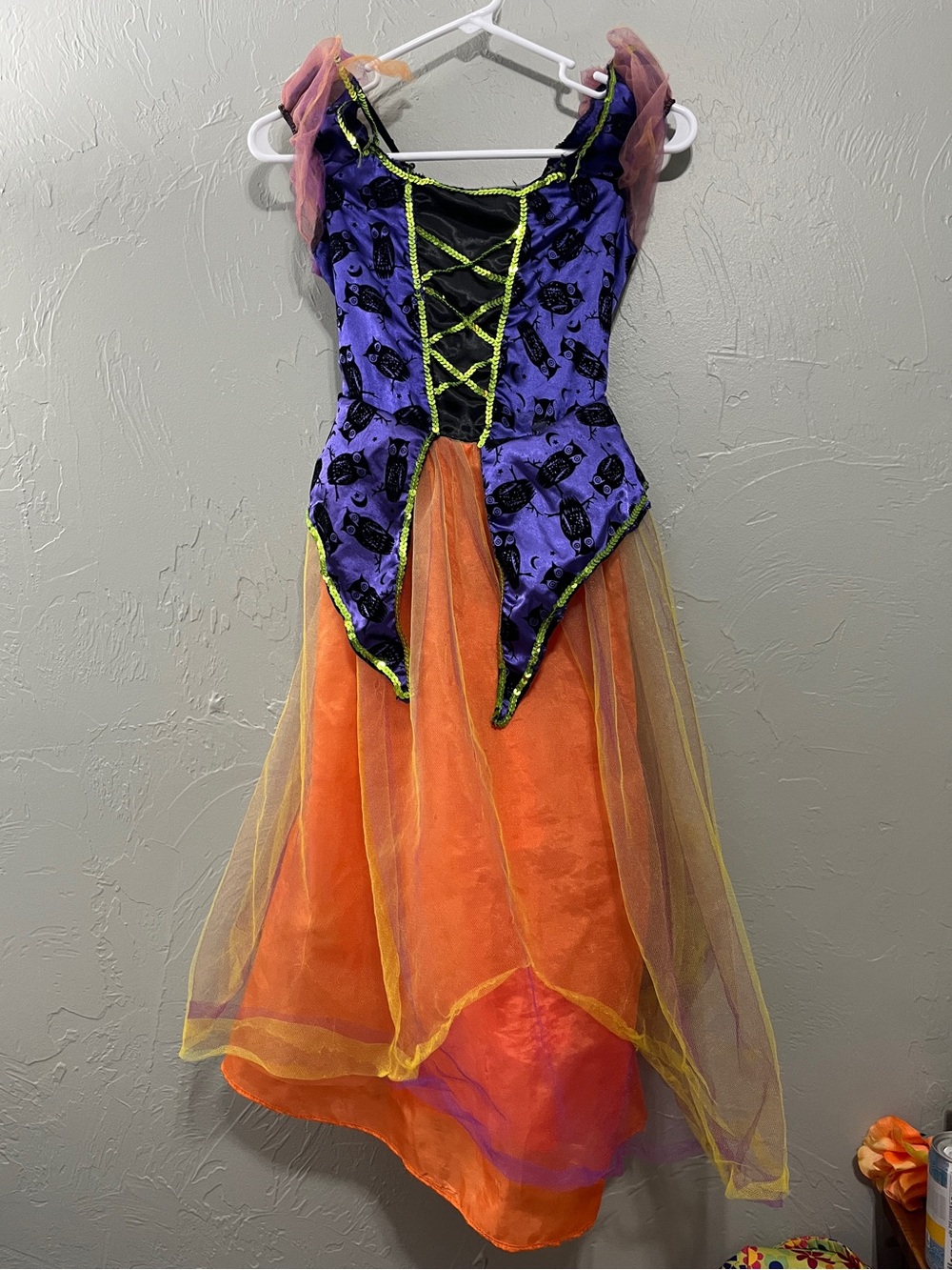 Rubies Purple & Orange Girls' Halloween Witch Costume Dress rubies size medium